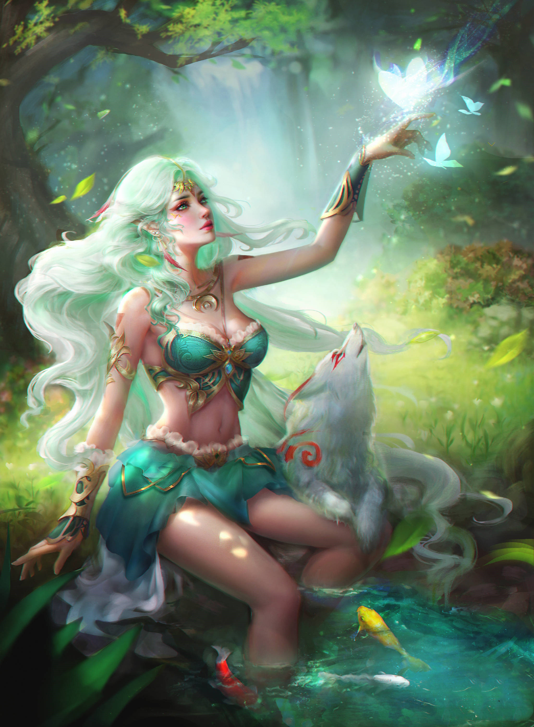 美女奇幻故事，智慧女神的自信与成就之光闪耀书页间